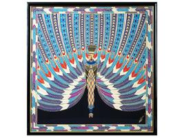 ART DECO FRENCH NILE SILK SCARF ART BY ERTE SIGNED