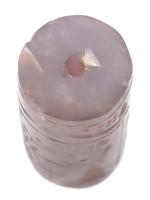 NEAR EASTERN CARVED CHALCEDONY STONE CYLINDER SEAL