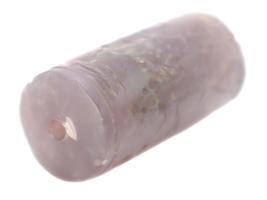 NEAR EASTERN CARVED CHALCEDONY STONE CYLINDER SEAL