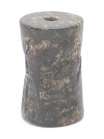 NEAR EASTERN CARVED GREEN STEATITE STONE CYLINDER SEAL