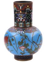 LATE MEIJI PERIOD JAPANESE CLOISONNE ENAMEL VASE