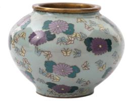 MINIATURE JAPANESE MEIJI ERA CLOISONNE ENAMEL VASE