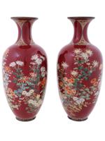 RARE HIGH QUALITY JAPANESE MEIJI ERA CLOISONNE VASE