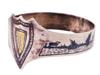 MID CENT IRAQI SILVER NIELLO AND GOLD BANGLE BRACELET PIC-1