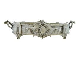 ANTIQUE OVAL TRAY WITH HANDLES IN ROCOCO STYLE