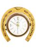 MID CENT HERMES GILT BRASS HORSESHOE TRAVEL CLOCK PIC-1