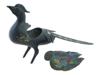 CHINESE CLOISONNE ENAMEL BRONZE FIGURE OF PHEASANT PIC-4