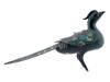 CHINESE CLOISONNE ENAMEL BRONZE FIGURE OF PHEASANT PIC-3