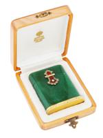 RUSSIAN JADE GOLD PLATINUM SILVER DIAMONDS MATCHBOX