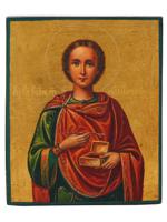 ANTIQUE RUSSIAN ORTHODOX ICON OF ST PANTELEIMON