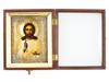 ANTIQUE RUSSIAN JESUS ICON IN SILVER OKLAD WOOD KIOT PIC-1