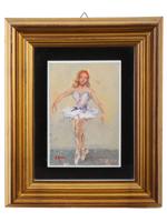 V. RUKO POST IMPRESSIONIST BALLERINA OIL PAINTING