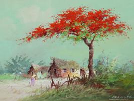 BRAZILIAN LANDSCAPE PAINTING BY REINALDO MANZKE