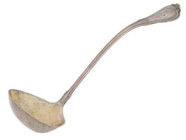 ANTIQUE BRITISH ENGRAVED STERLING SILVER LADLE