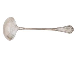 ANTIQUE BRITISH ENGRAVED STERLING SILVER LADLE