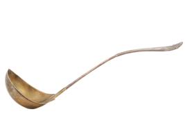 ANTIQUE AMERICAN WOOD HUGHES STERLING SILVER LADLE