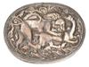 ANTIQUE SILVER PILL BOX WITH RELIEF SCENE C 1900 PIC-2