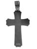 VINTAGE BLACK STAINLESS STEEL CATHOLIC CROSS PENDANT PIC-1