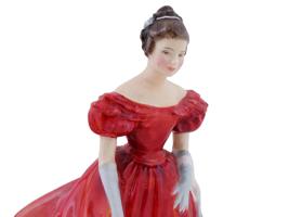 ENGLISH ROYAL DOULTON PORCELAIN FIGURINES OF LADIES