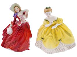 ENGLISH ROYAL DOULTON PORCELAIN FIGURINES OF LADIES