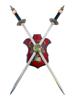 KNIGHT TOURNAMENT SOUVENIR WEAPONS SWORDS ON SHIELD PIC-0