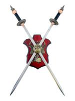 KNIGHT TOURNAMENT SOUVENIR WEAPONS SWORDS ON SHIELD