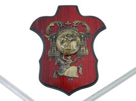 KNIGHT TOURNAMENT SOUVENIR WEAPONS SWORDS ON SHIELD