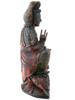 ANTIQUE CHINESE PATINATED WOODEN FIGURE OF GUANYIN PIC-2