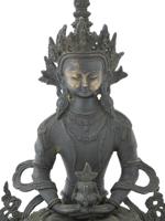 ANTIQUE TIBETAN BUDDHA VAJRASATTVA BRONZE FIGURE