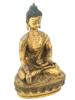 ANTIQUE CHINESE GOLD PATINA BRONZE STATUE OF BUDDHA PIC-1