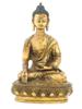 ANTIQUE CHINESE GOLD PATINA BRONZE STATUE OF BUDDHA PIC-0