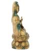 ANTIQUE CHINESE PATINATED BRONZE FIGURE OF GUANYIN PIC-3