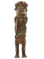 AFRICAN IVORY COAST BAULE BRONZE MONKEY FIGURE