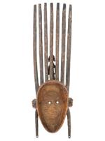 AFRICAN BAMBARA PEOPLE OF MALI WOODEN MASK