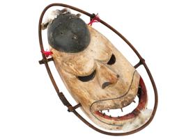 SOUTHWESTERN ALASKAN YUPIK ESKIMO SHAMANS WOODEN MASK