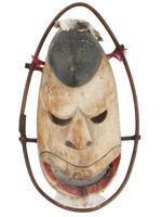 SOUTHWESTERN ALASKAN YUPIK ESKIMO SHAMANS WOODEN MASK