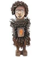 CENTRAL AFRICAN CONGO METAL WOOD NAIL NISKI FIGURE