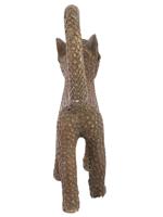 WEST AFRICA BENIN BRONZE FIGURE OF ROYAL LEOPARD