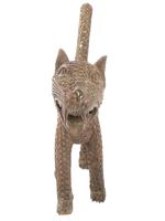 WEST AFRICA BENIN BRONZE FIGURE OF ROYAL LEOPARD