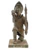 WEST AFRICAN BENIN CAST BRONZE WARRIOR LEOPARD FIGURE PIC-1