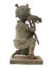 WEST AFRICAN BENIN CAST BRONZE WARRIOR LEOPARD FIGURE PIC-2