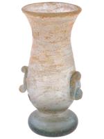 ANCIENT HAND BLOWN GALOROMANIC STYLE GLASS VESSEL