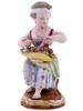 ANTIQUE GERMAN MEISSEN PORCELAIN GIRL FIGURINE PIC-1