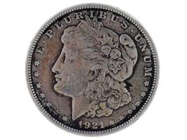 ANTIQUE AMERICAN 1921 MORGAN 1 DOLLAR SILVER COIN