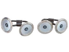 PAIR OF ART DECO CARTIER MOTHER OF PEARL CUFFLINKS