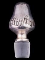 ANTIQUE ART NOUVEAU SILVER CRYSTAL GLASS DECANTER