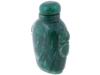 CHINESE HAND CARVED JADE SNUFF BOTTLE WITH STOPPER PIC-0