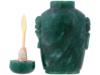 CHINESE HAND CARVED JADE SNUFF BOTTLE WITH STOPPER PIC-3