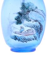 CHINESE REVERSE HAND PAINTED GLASS SNUFF BOTTLE