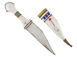 ANTIQUE BEDOUIN SHIBRIYA DAGGER WITH SHEATH